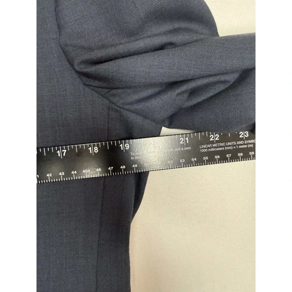 Indochino Luxury Wool Blazer Sportcoat 40R Navy Blue Jellyfish Lining Custom